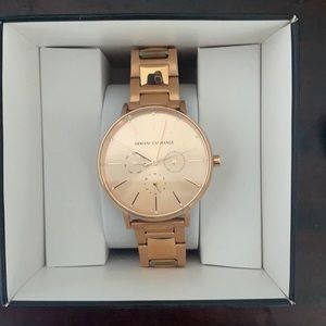 ARMANI EXCHANGE ROSE GOLD WATCH